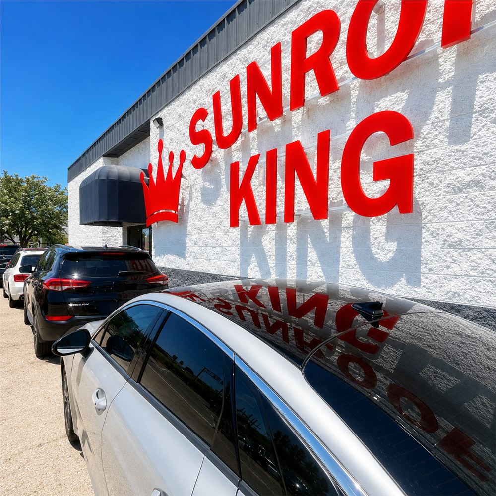 Sunroof King shop signage at 9330 Westpark Dr, Houston