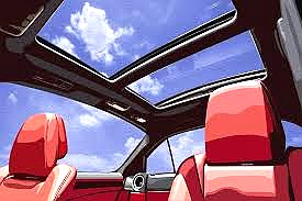 Interior View of Mercedes Panoramic Roof